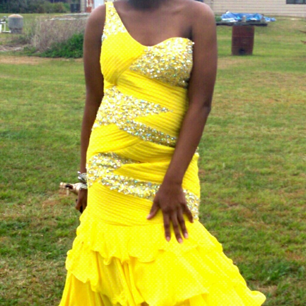 Formal yellow gown